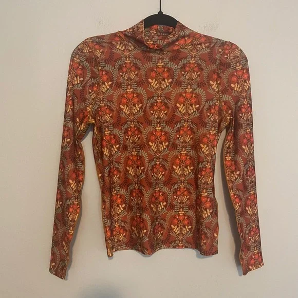 Hunter Bell Connor top harvest medallion XS festival boho 70s turtleneck - Picture 2 of 8